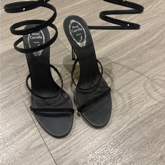 Rene Caovilla black Cleo sandals!!!! Size 40 European - Picture 7 of 8